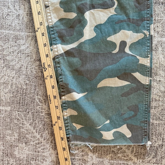 MOTHER Private High-Rise Patch Pocket Straight-Leg Ankle Jeans Camouflage 29 - Picture 14 of 16